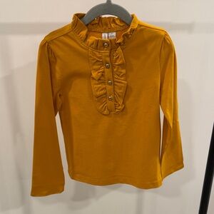 Janie and Jack girls size 5 Mustard Long Sleeve Kids Top